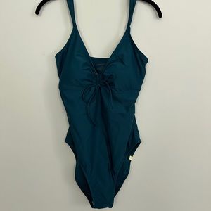 The Cinched One-Piece - Seaweed, Size 10
